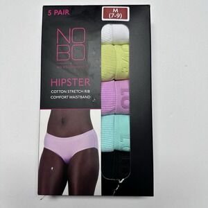 No Boundaries Women's Cotton Stretch Hipster Size M‎ (7-9) 5 Pair New